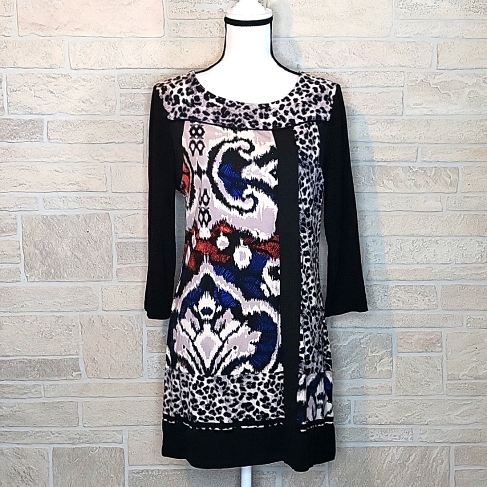 LINEA DOMANI ANIMAL PRINT JERSEY SHIFT TUNIC